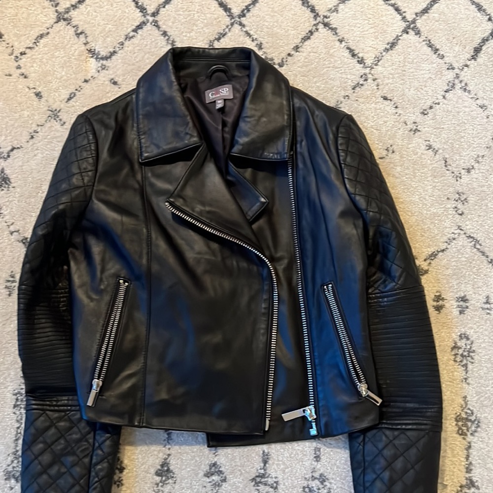 NWOT Cusp Black Leather Jacket Size XS!